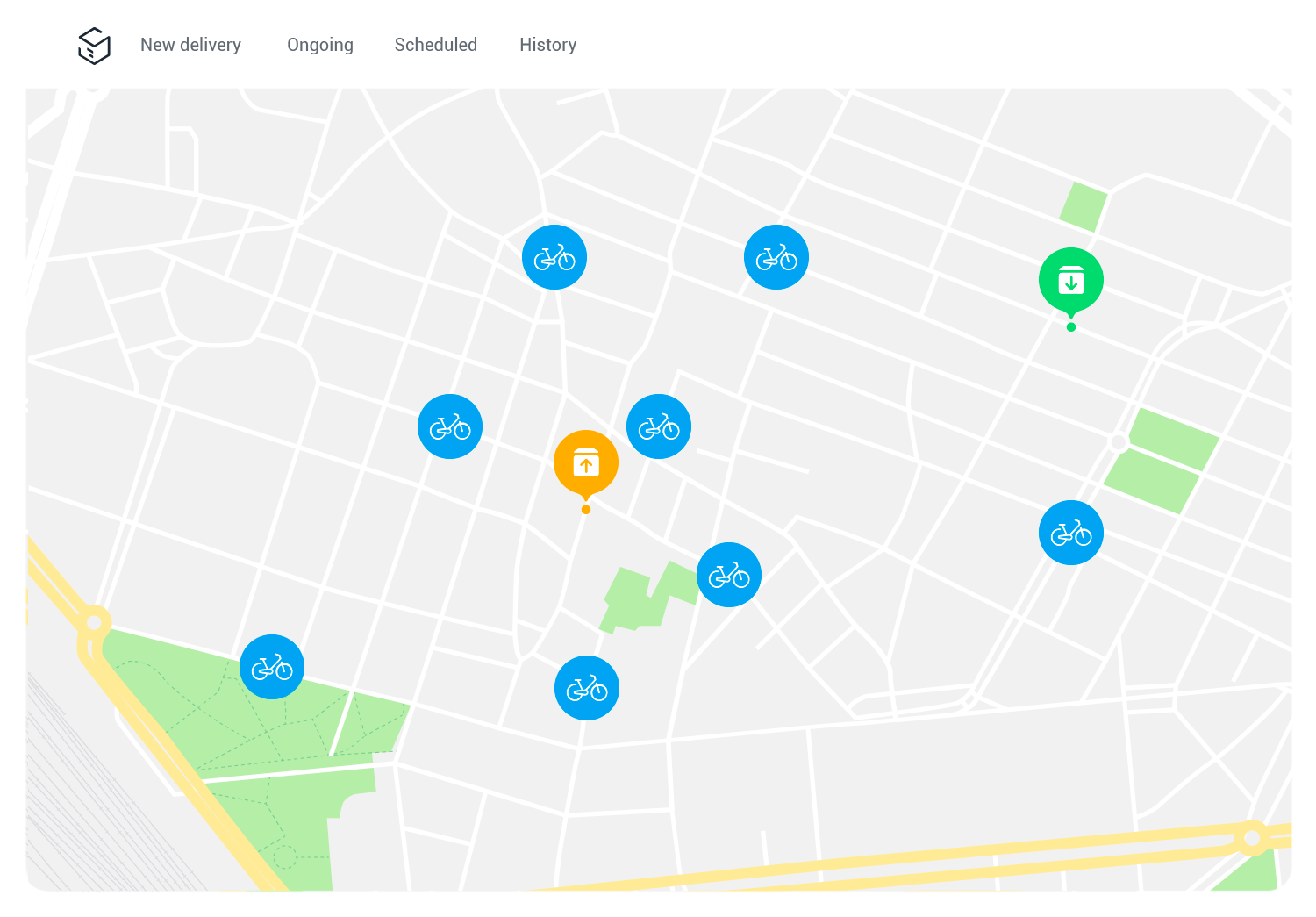 Express courier dashboard