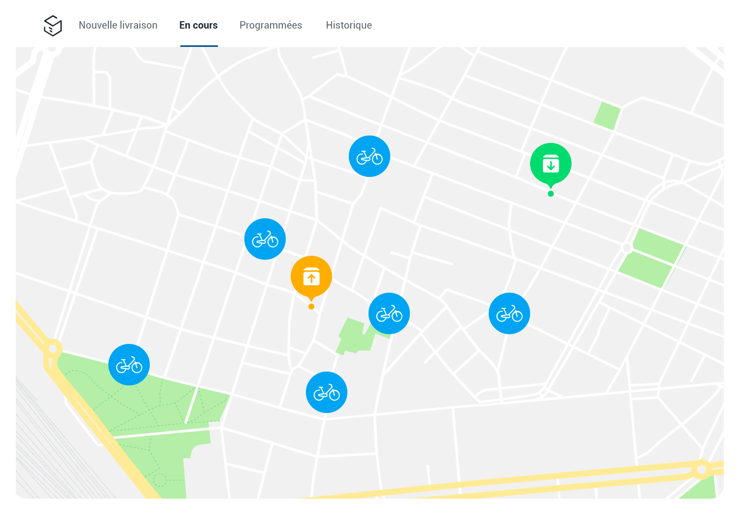 Express courier dashboard